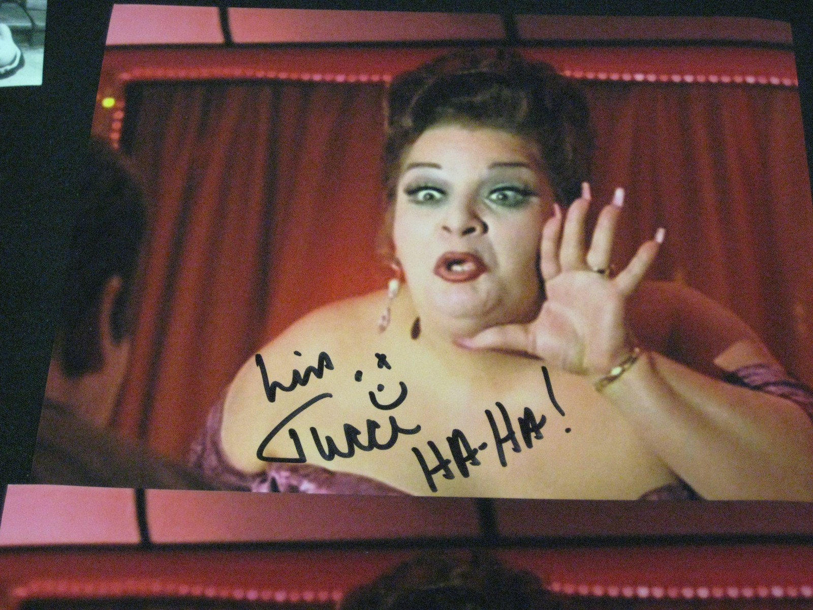 LIN TUCCI “ORANGE IS THE NEW BLACK, SHOWGIRLS” AUTOGRAPHED 8X10 WITH COA
