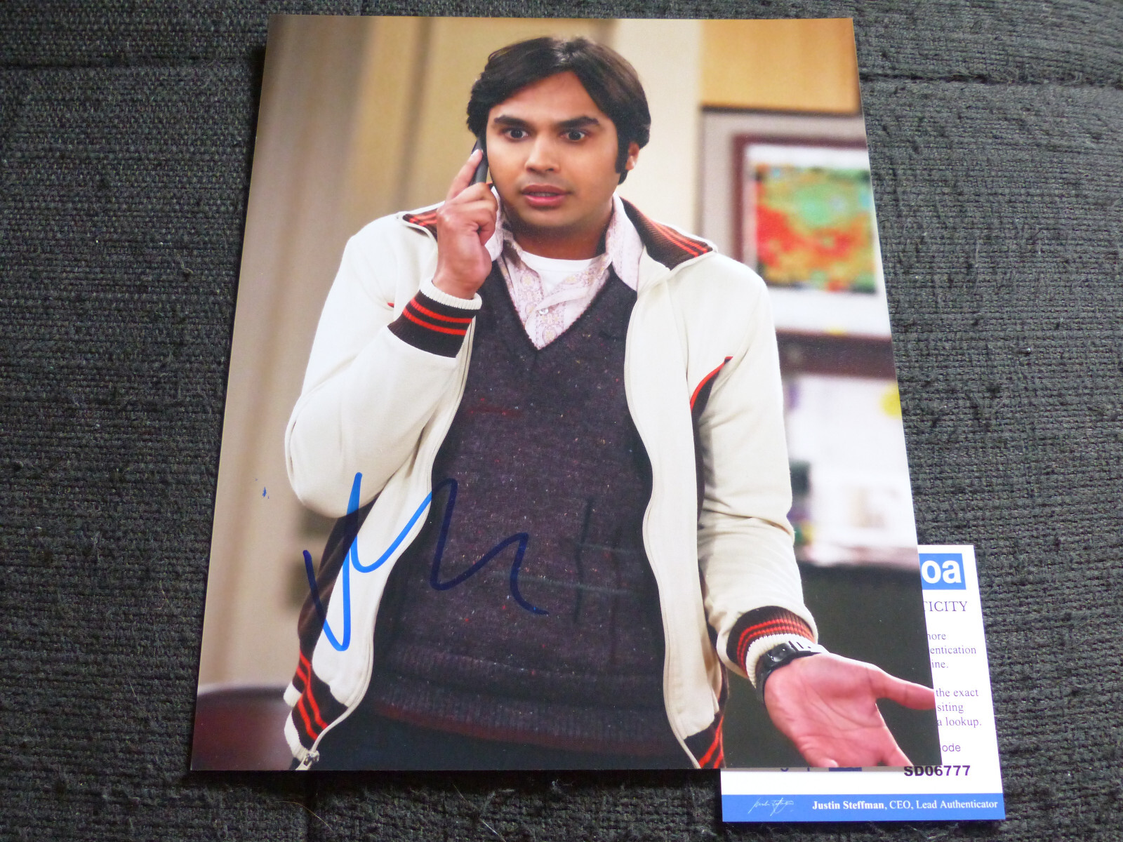 KUNAL NAYYAR signed autograph autographed THE BIG BANG THEORY InPerson ACOA COA