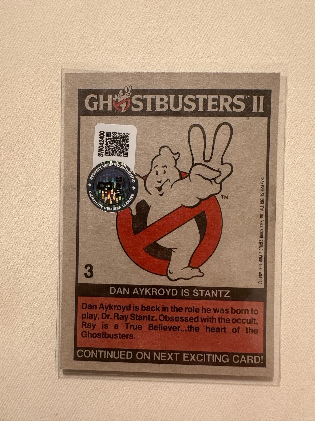 Dan Aykroyd Topps Ghostbusters Signed Trading Card