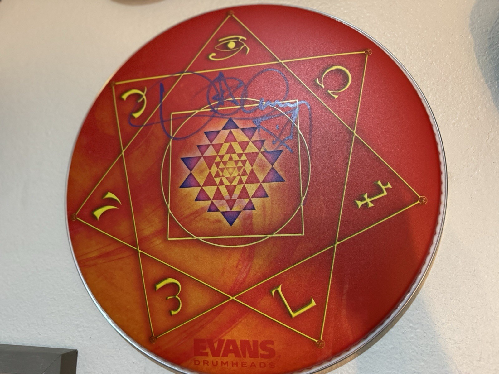 Danny Carey Signed Autographed Drumhead – Red TOOL Band
