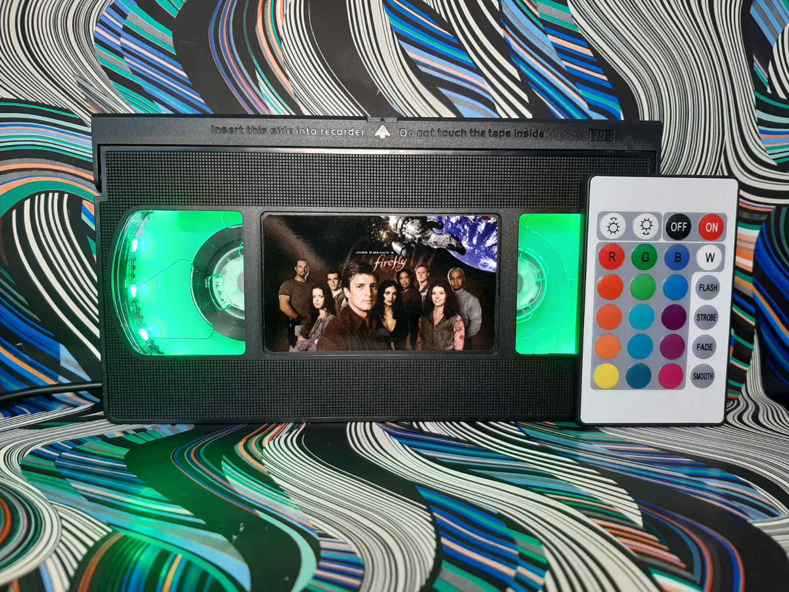 Firefly VHS Lamp, Blockbuster VHS tape, Custom Gift for baby, Halloween