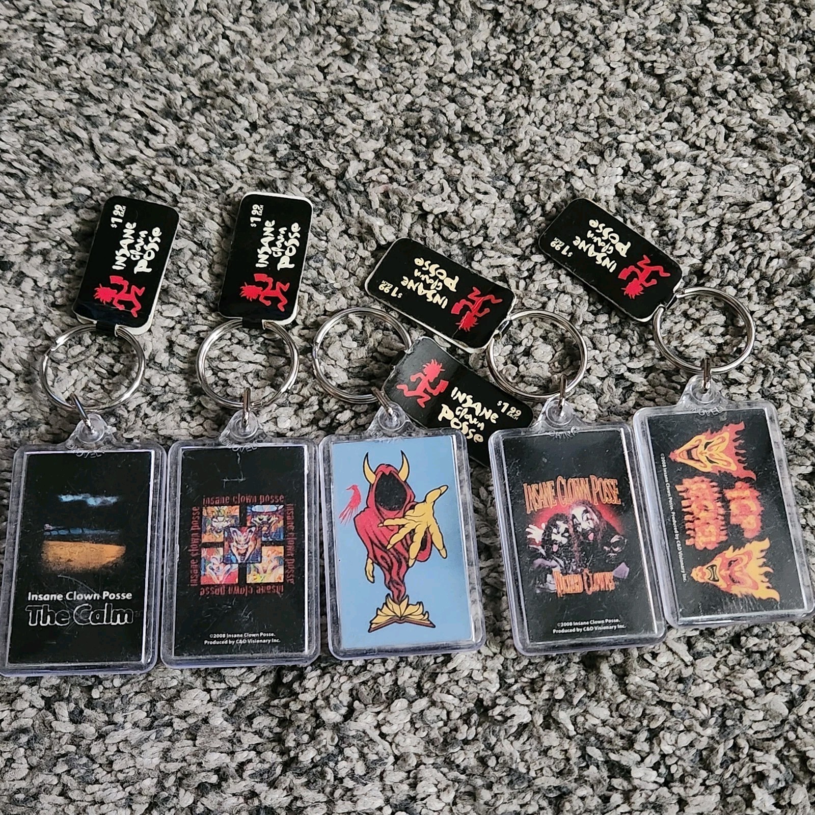 Insane Clown Posse Keychains Lot Of 5 The Calm Wicked Clowns Jeckel ICP