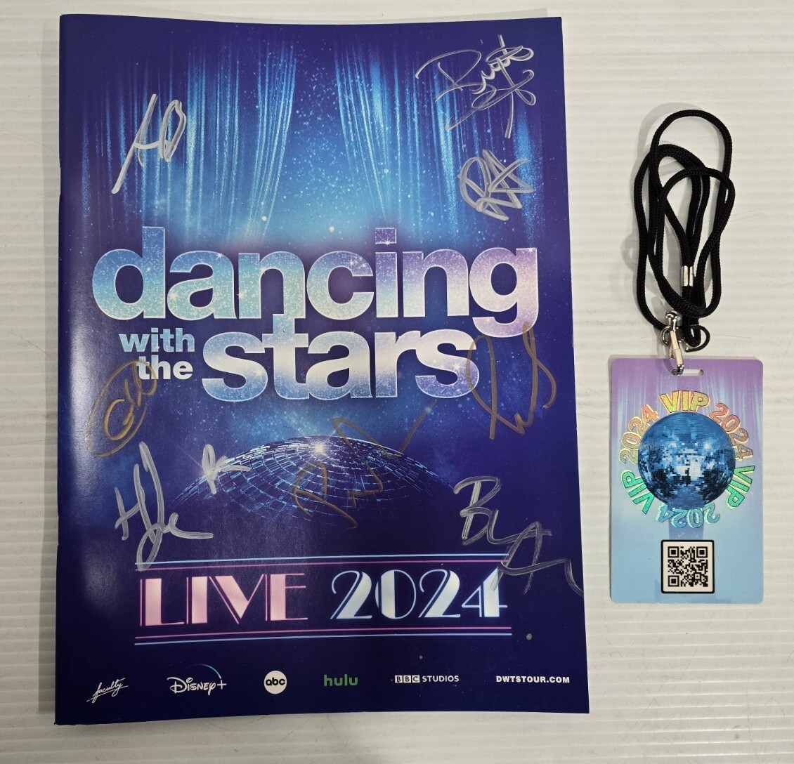 Dancing with The Stars Autographed Live 2024 Souvenir Program with VIP Pass