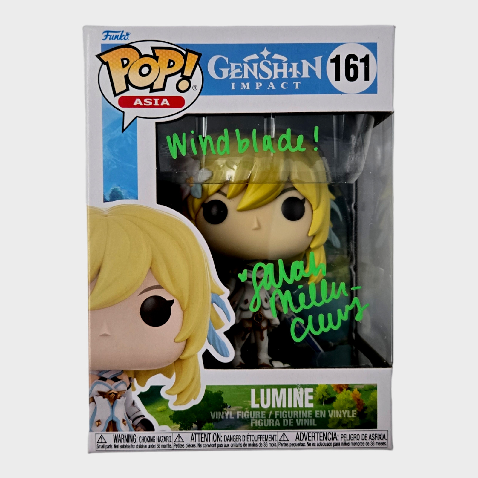 Sarah Miller Crews Signed Funko Pop Lumine Genshin Impact Autograph JSA COA 377