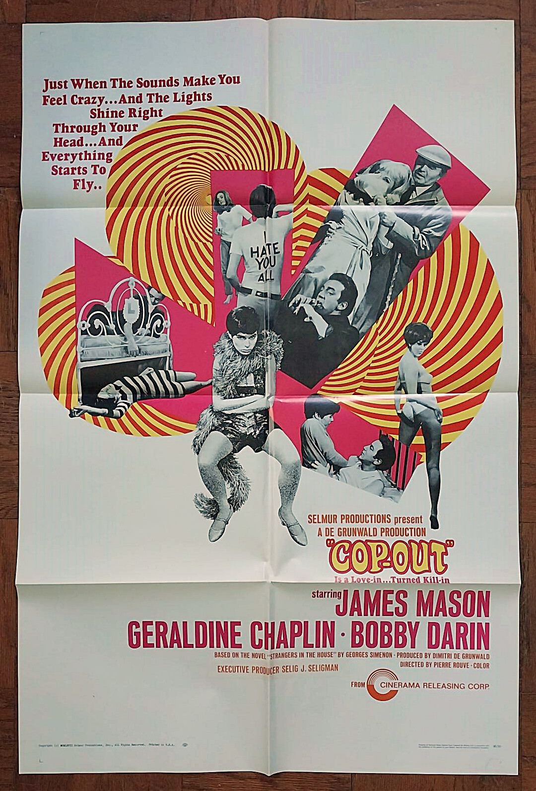 1968 COP-OUT (Stranger in House) One Sheet Movie Poster 27×41 Bobby Darin