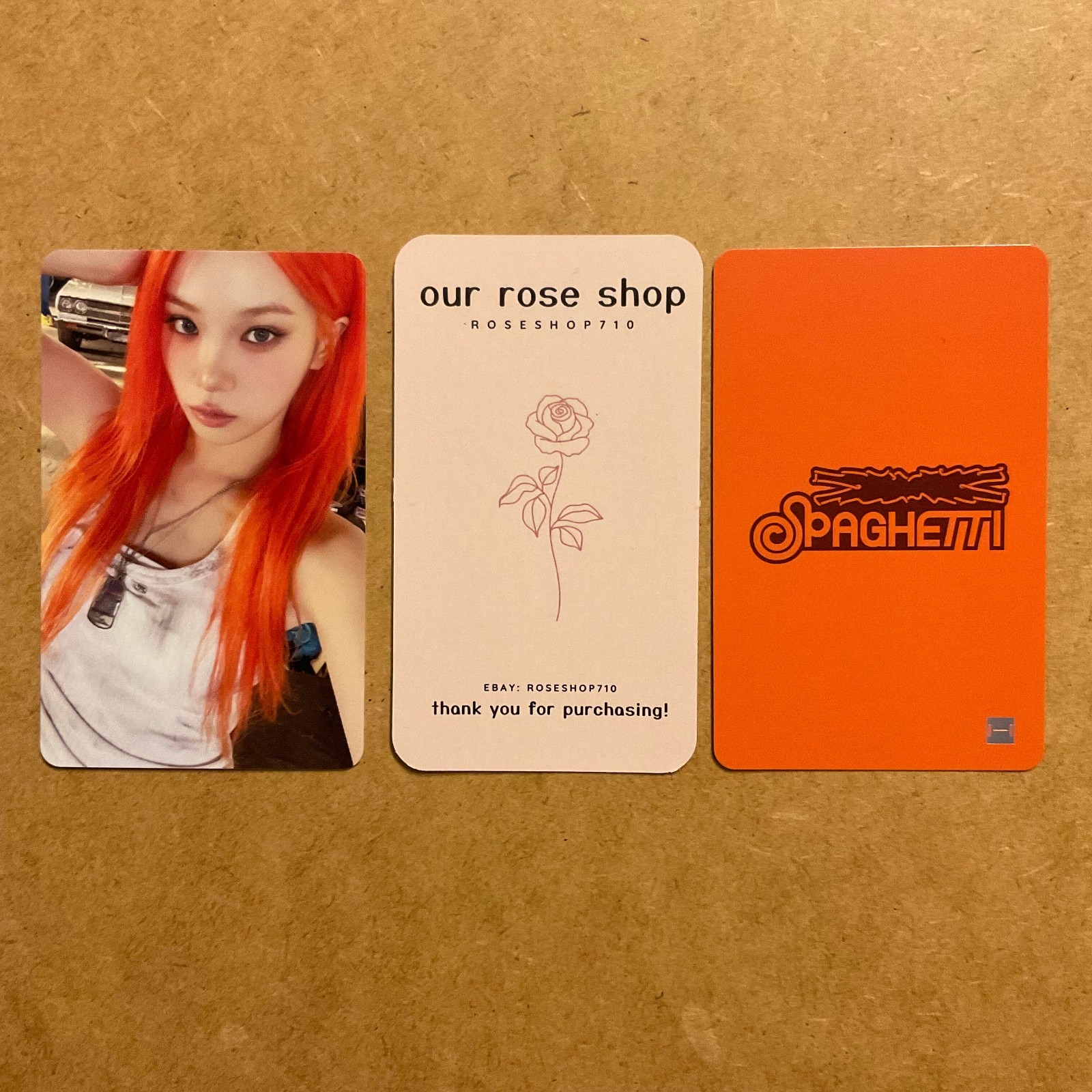 LE SSERAFIM Spaghetti 1st Single Album Withmuu LD R2 Official Photocard POB PC
