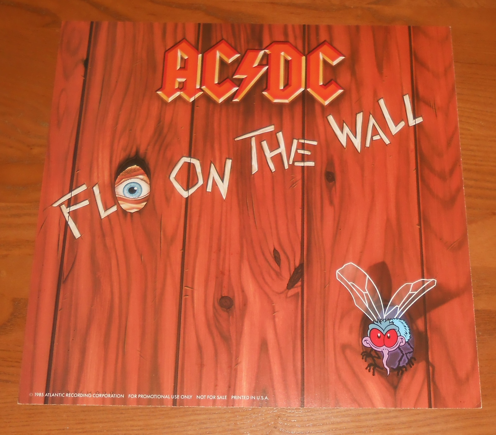 AC/DC Fly on the Wall Poster Flat 2-Sided 1985 Promo 12×12