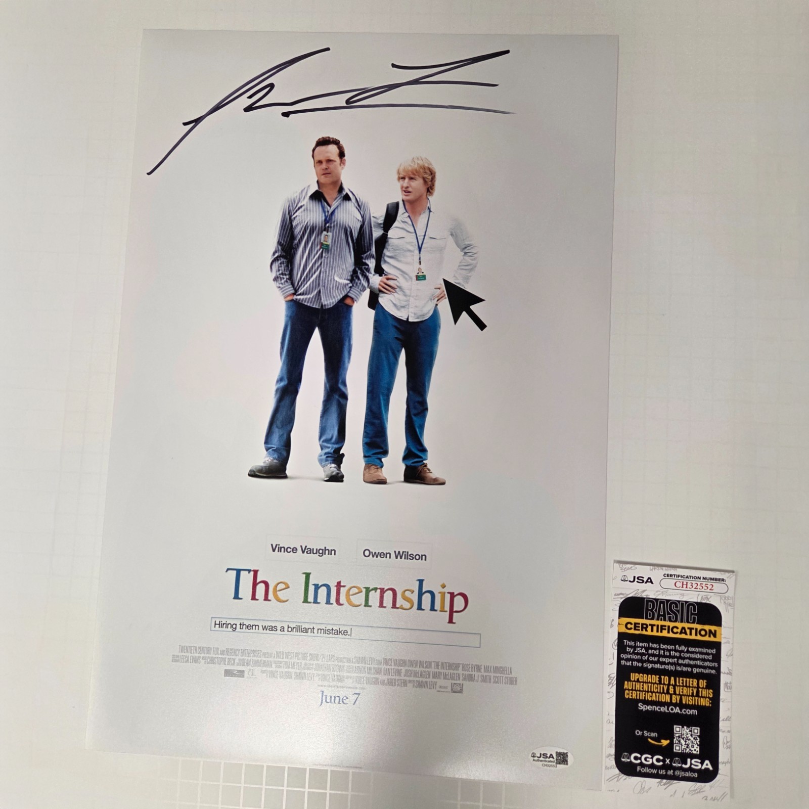 SHAWN LEVY Authentic Hand-signed “THE INTERNSHIP ~ Director” 12×18 Photo JSA COA