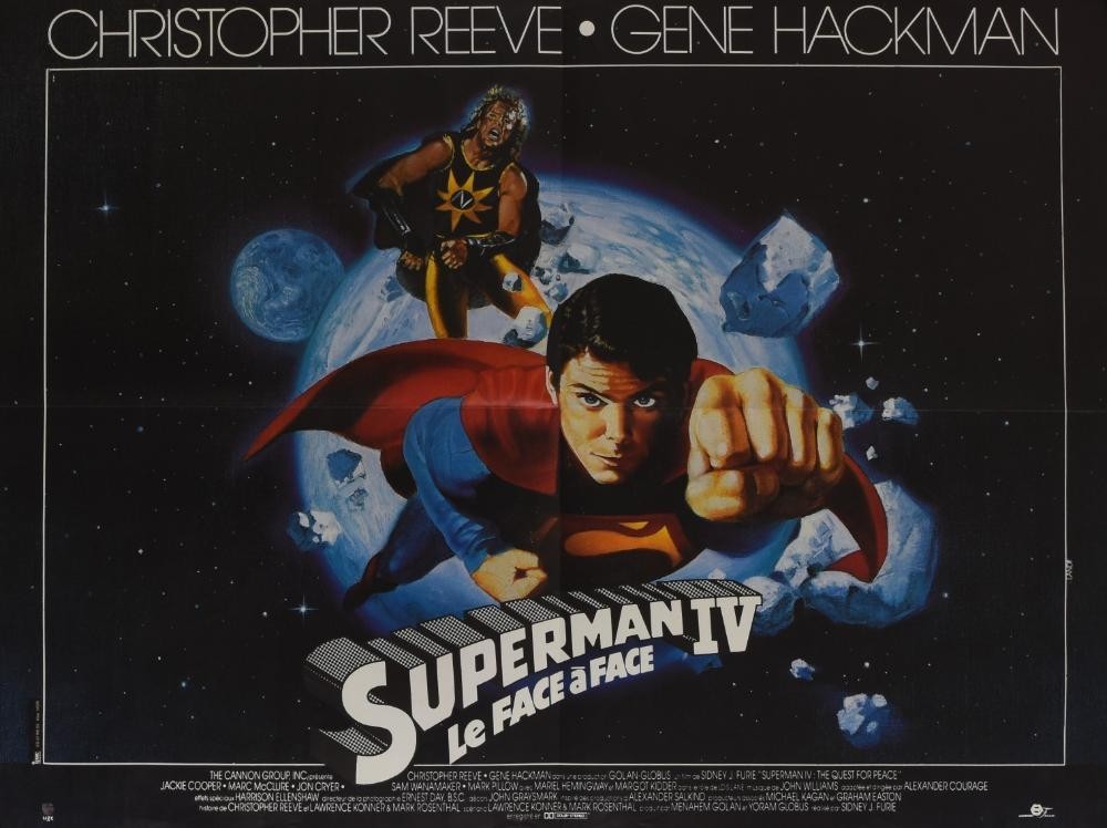 Superman IV: The Quest for Peace Christopher Reeve Original French Poster 1987