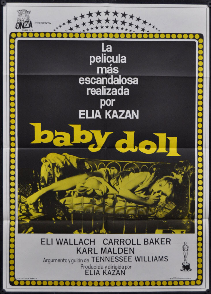 Baby Doll 1982 GENUINE 27X40 SPANISH MOVIE POSTER KARL MALDEN CARROLL BAKER