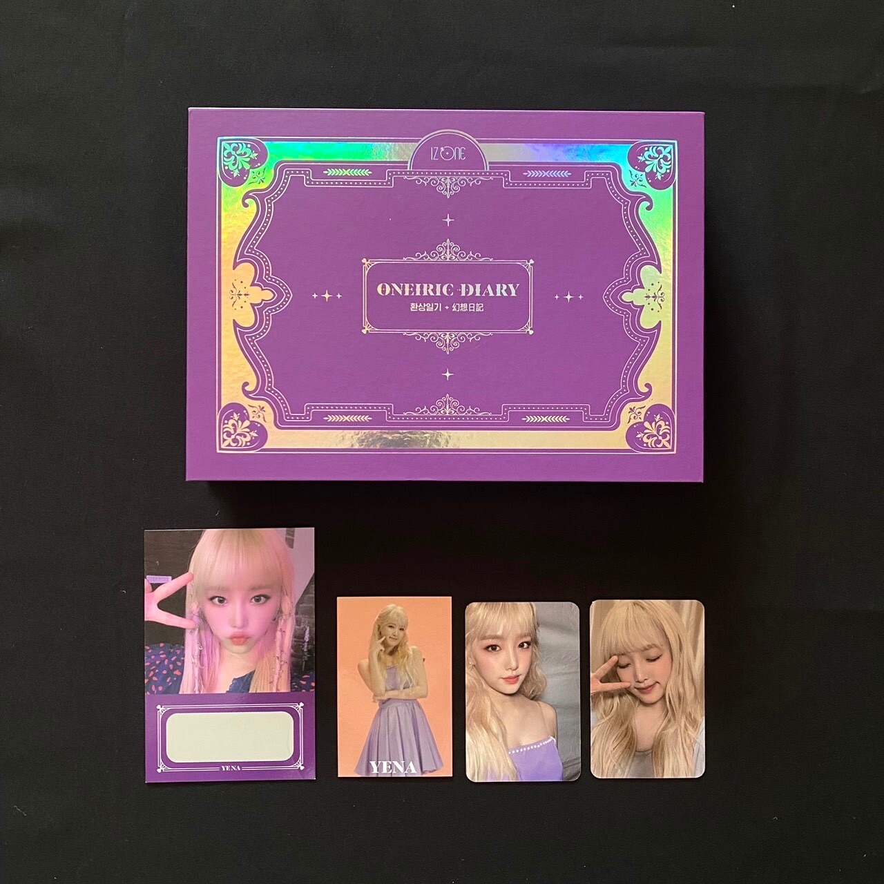 iz*one 3rd Mini Album oneiric diary Yena set 3D ver. + 4 photo cards IZONE
