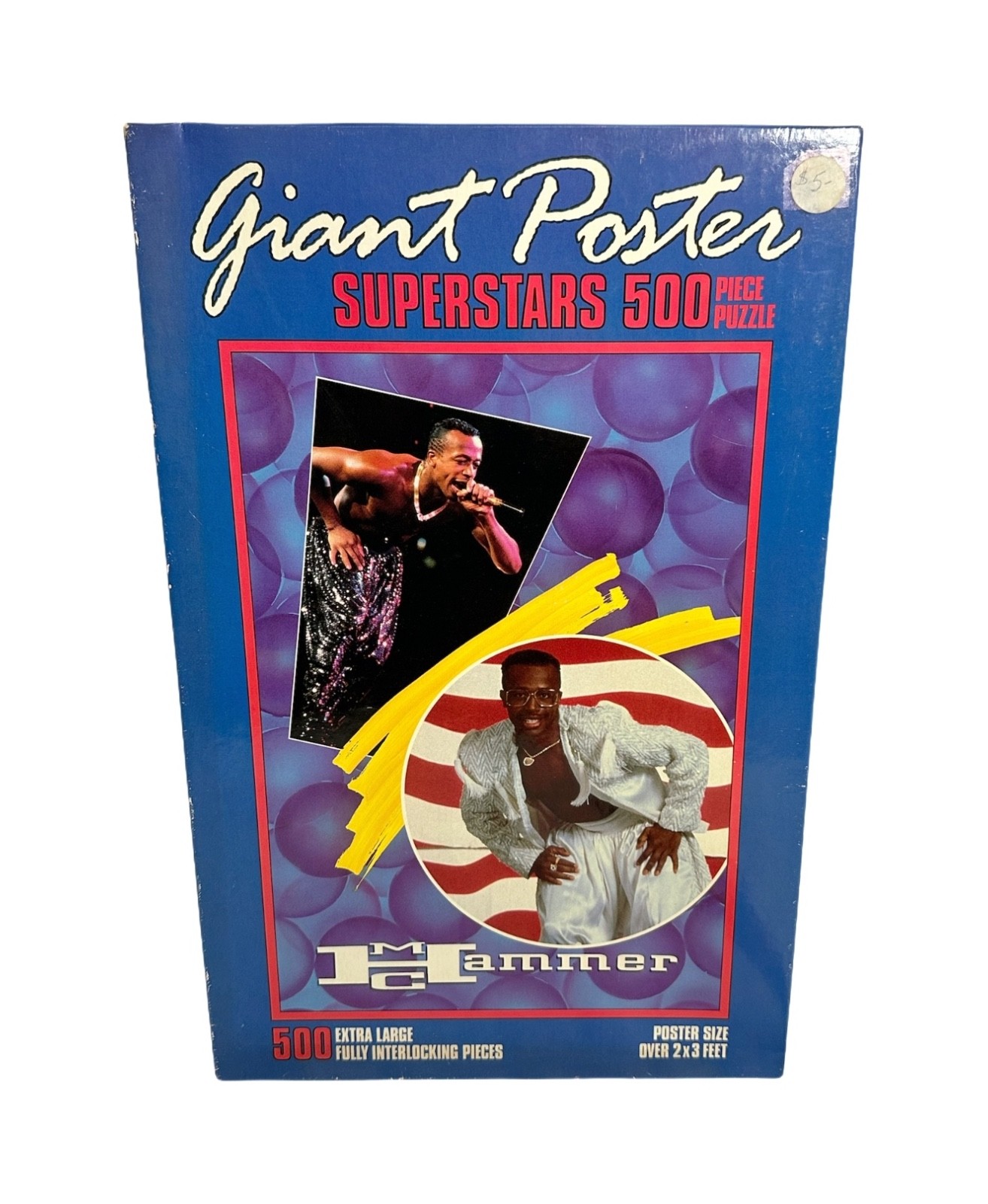 1990 MC Hammer 500 Piece Poster Puzzle Milton Bradley MB Superstars NEW Sealed