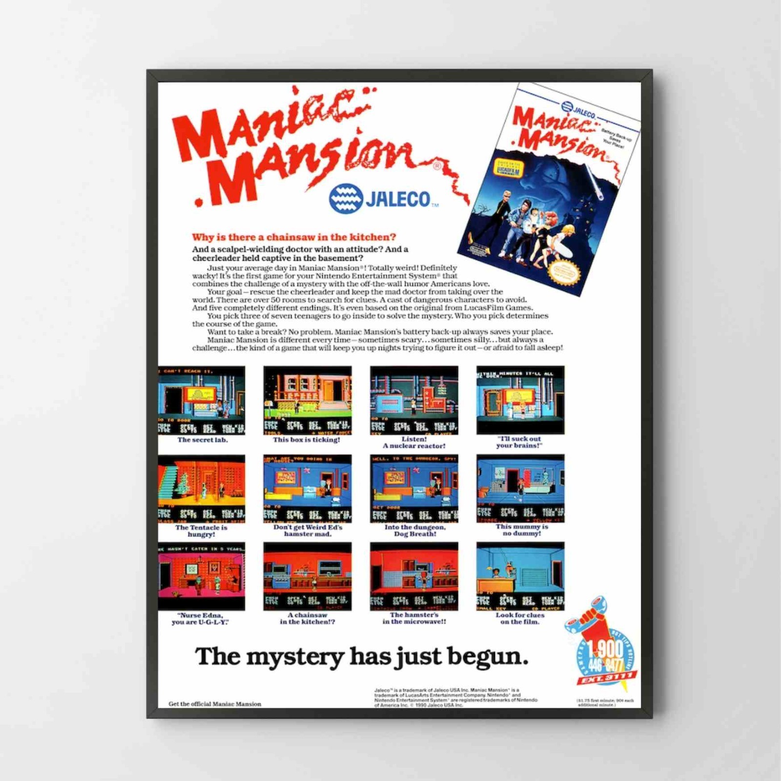 Poster Maniac Mansion Nintendo NES Premium Glossy Unframed Poster Print G1821