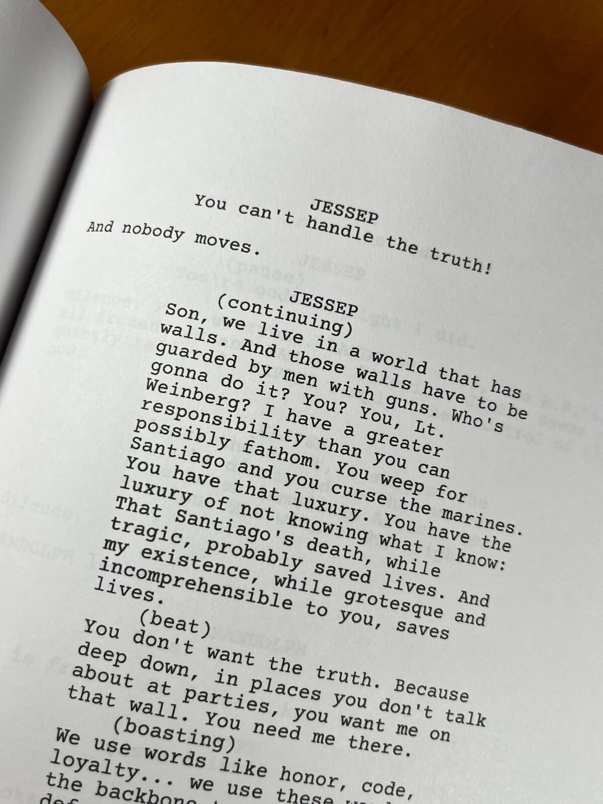 A Few Good Men Script- Signed- Autograph Reprints- 162 Pages- Tom Cruise