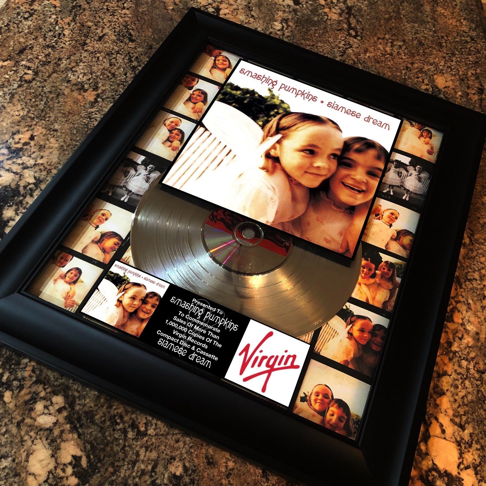 Smashing Pumpkins ( Siamese Dream ) Platinum Music Award Vinyl LP Record CD