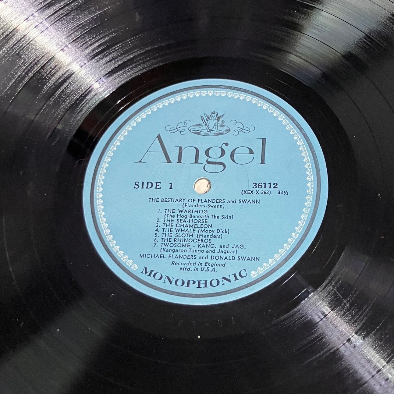 Flanders & Swann The Bestiary Vinyl LP Angel 36112 Mono Animal Comedy Songs