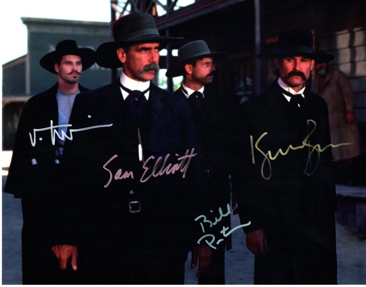 Val Kilmer Sam Elliott Paxton Russell 11×14 signed Photo Picture autographed COA