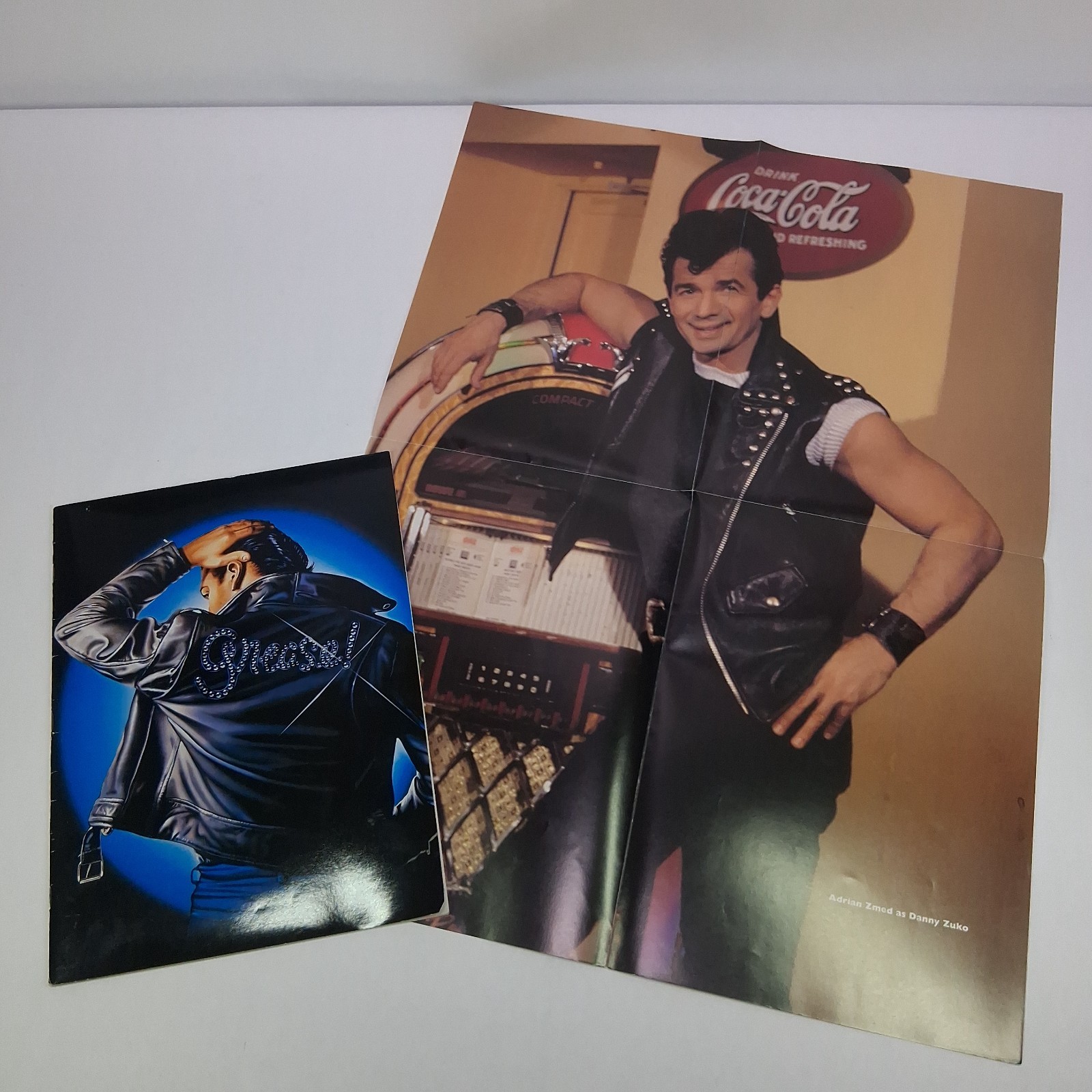 Grease The Musical Souvenir Tour Program Booklet Adrian Zmed Debbie Gibson 2282