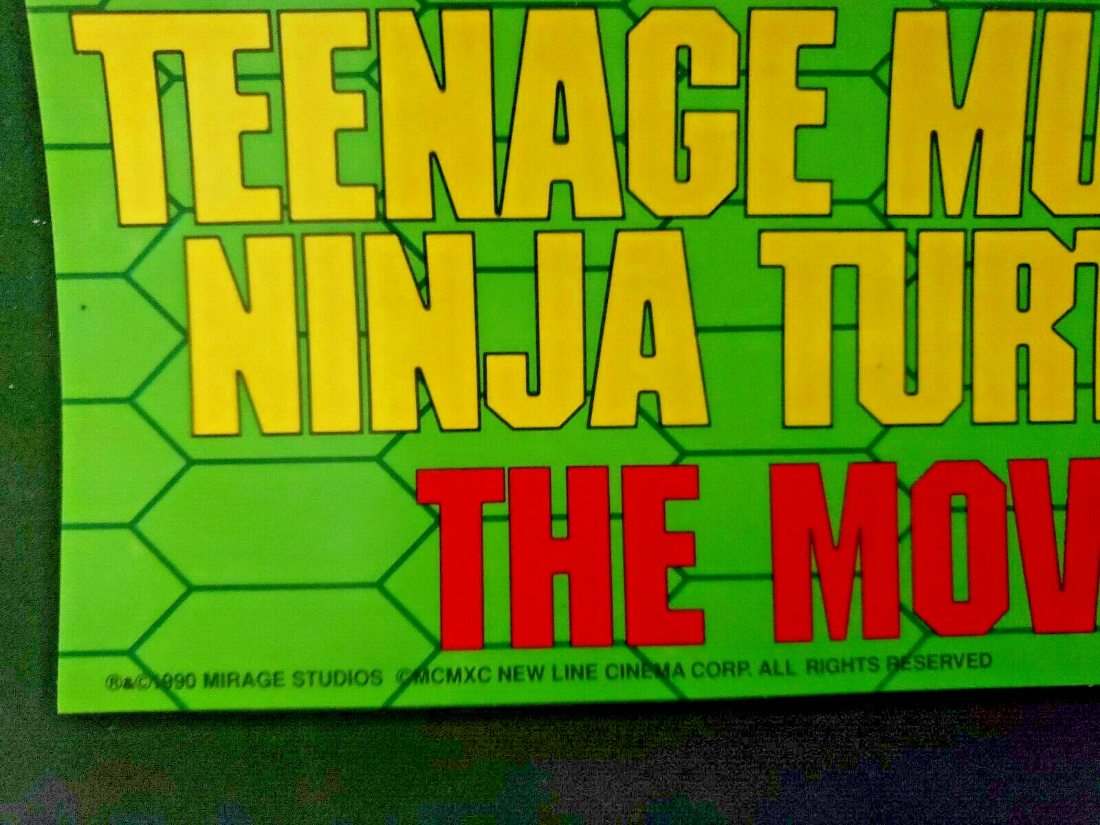 TMNT Ninja Turtles Bumper Sticker Promotional 1990 Movie Mirage New Line Cinema