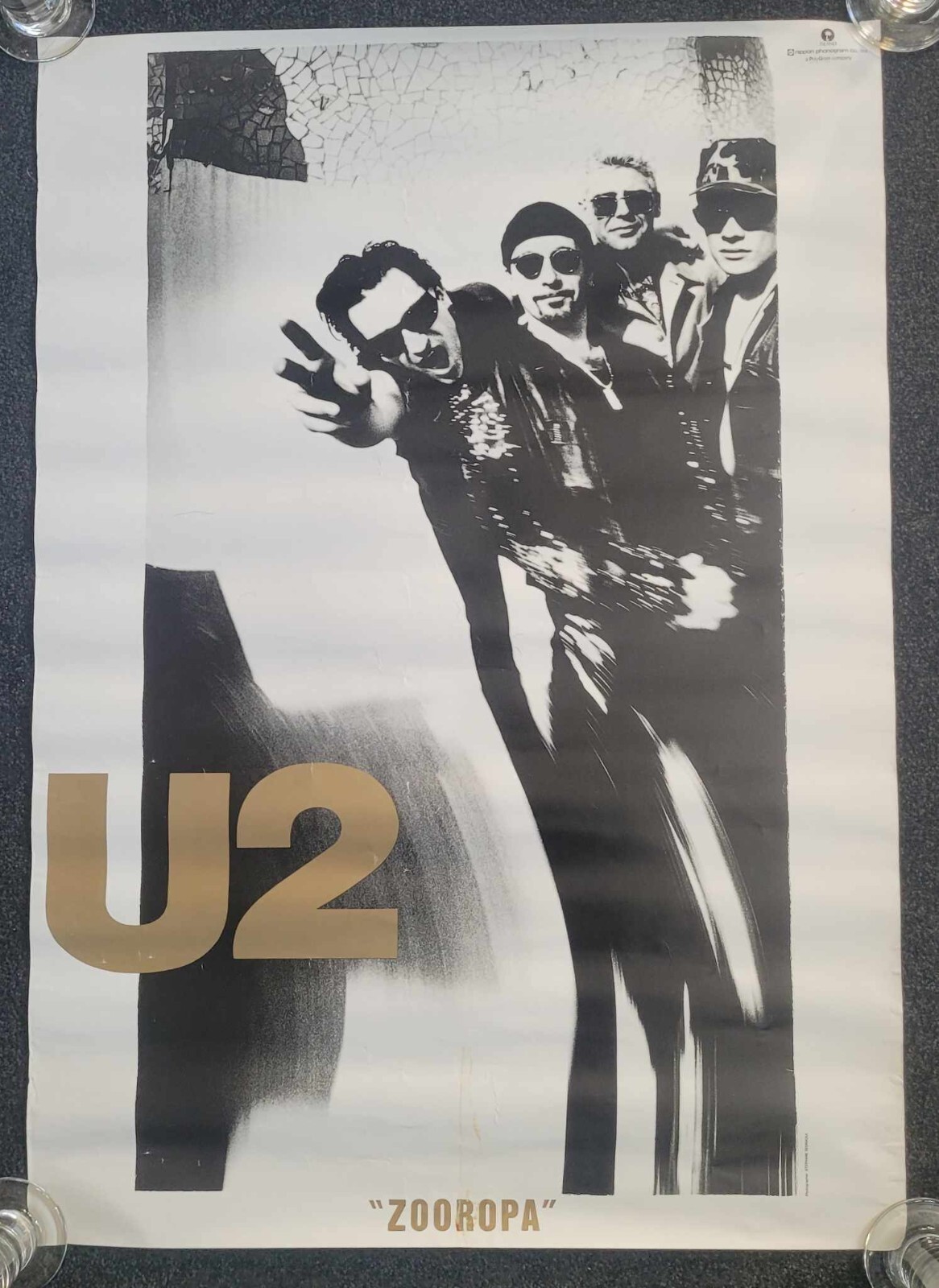 U2 1993 JAPANESE PROMO POSTER ZOOROPA JAPAN NIPPON PHONOGRAM 83CM X 59CM BONO