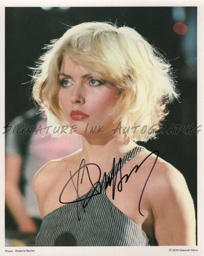 DEBBIE HARRY SIGNED 8×10 COLOR PHOTO GORGEOUS SINGER BLONDIE reprint