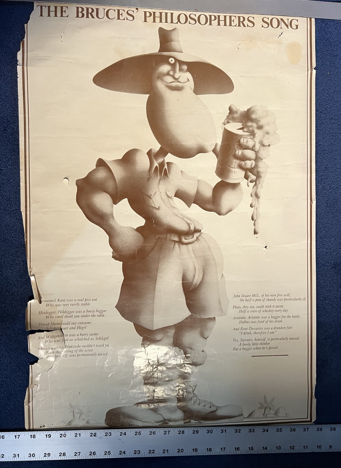 Monty Python The Bruce’s Philosophers Song vintage poster 29 x 20