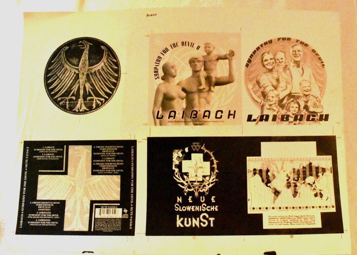 LAIBACH – SYMPATHY FOR THE DEVIL – ORIGINAL ART WORK TEST – ONE OF A KIND -1992