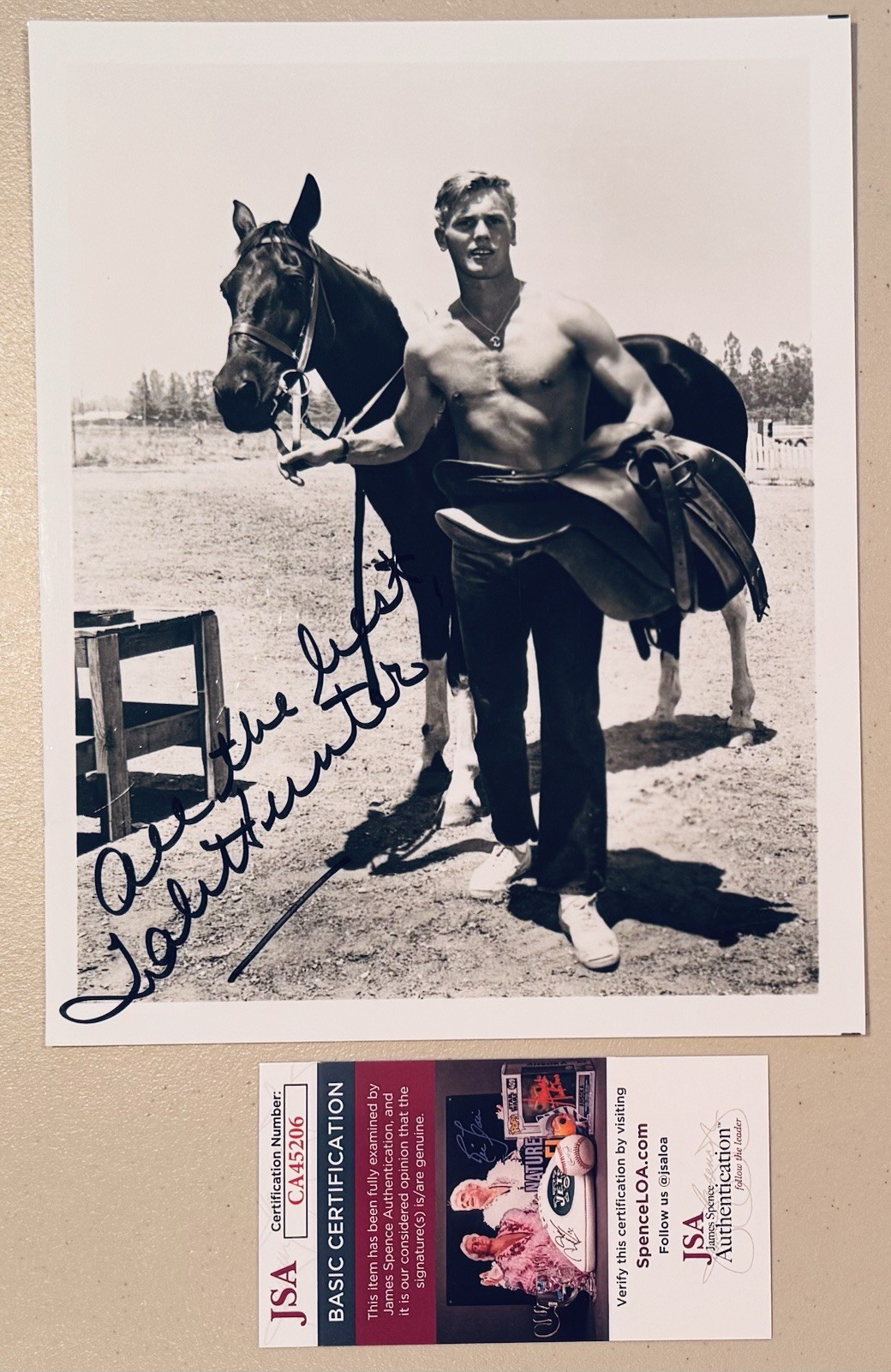 Tab Hunter Signed Autographed 8×10 Photo JSA Cert Grease 2 Damn Yankees 2