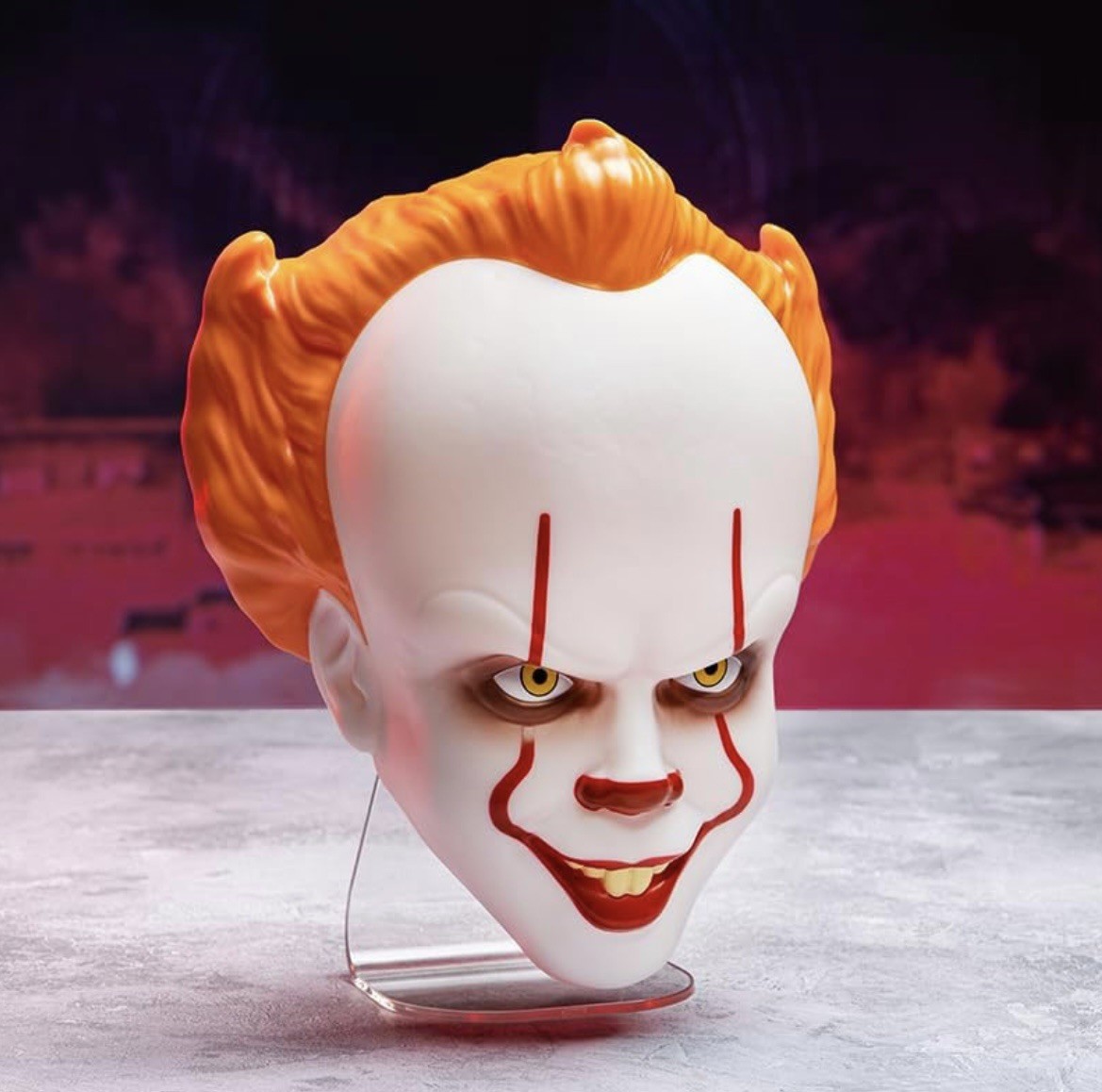 IT Pennywise Chapter Two Mask Halloween Mountable & Stand Up Light Lamp Paladone