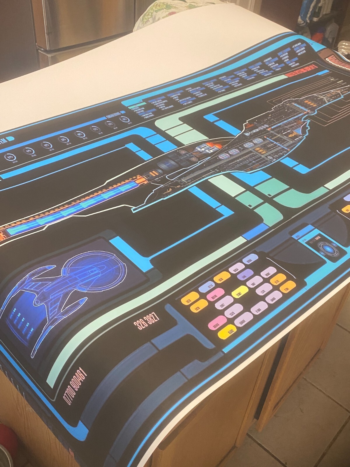 StAr TrEk prop Enterprise E master ship Master lcars translight print 5 FOOT YA