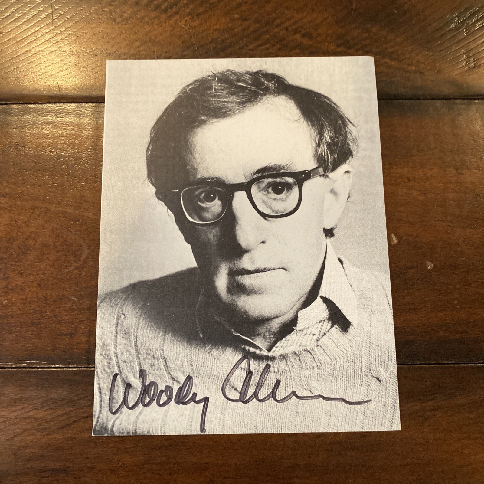 HAND SIGNED Woody Allen Autographed Postcard Photo Picture – 4 3/4″ x 6 1/2″