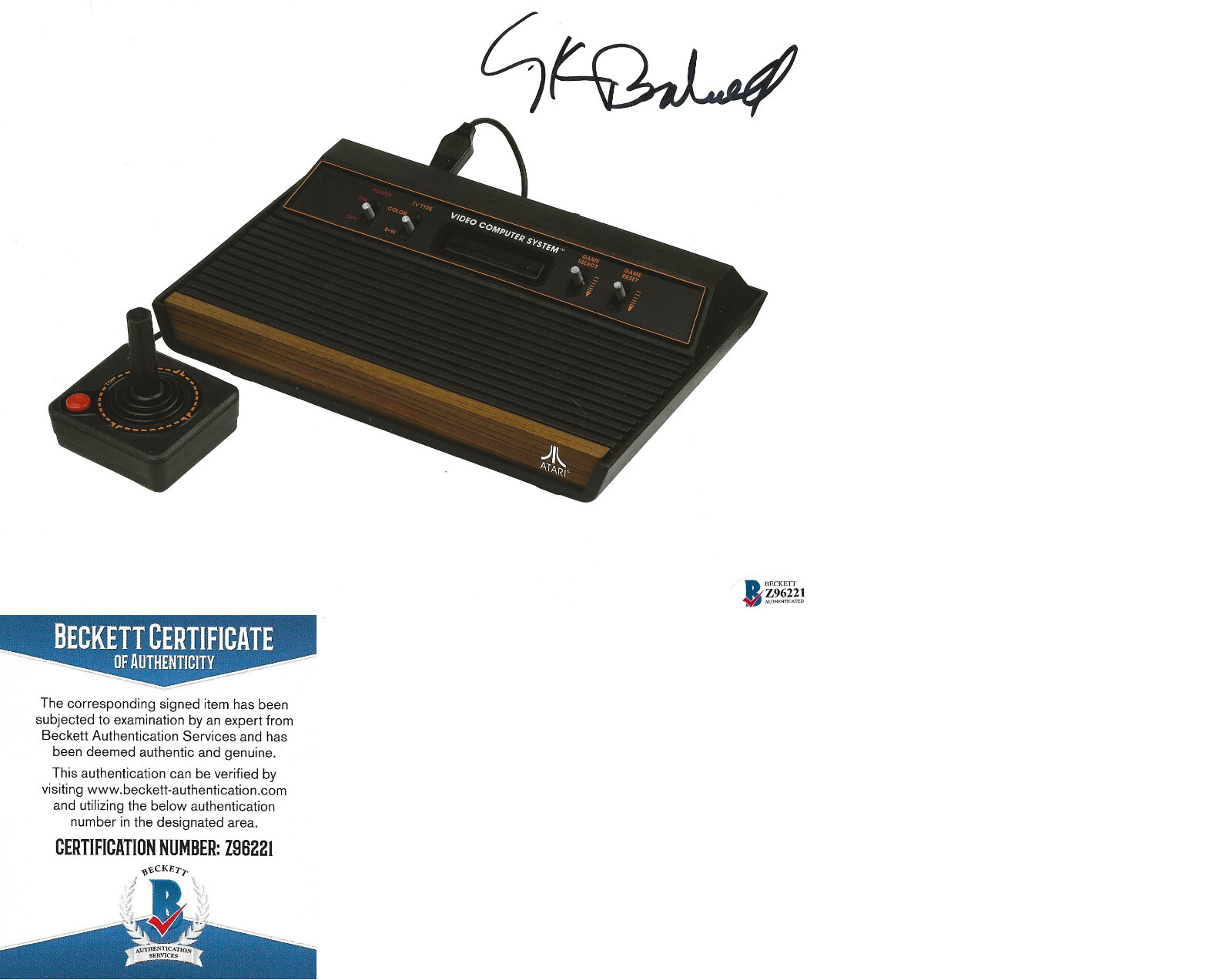 Nolan Bushnell signed Atari video game 8×10 photo Beckett COA autographed