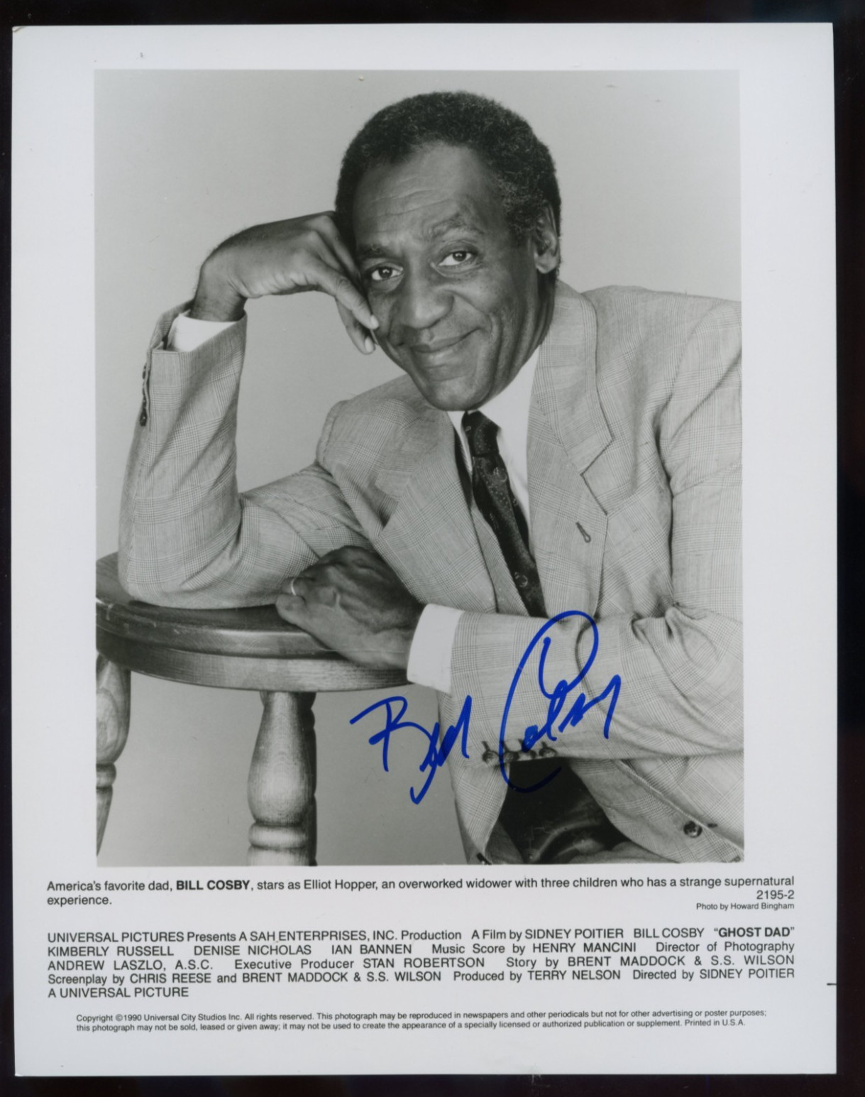 BILL COSBY Hand Signed Portrait Photo