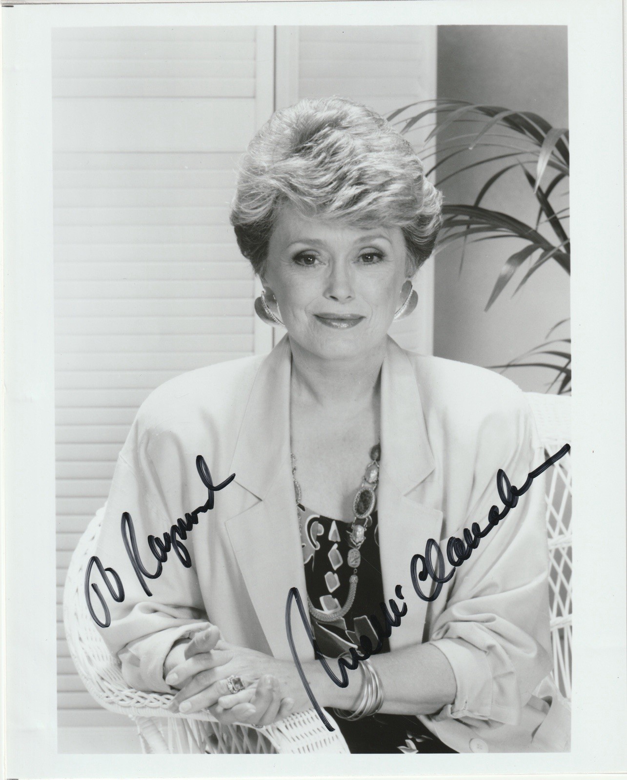 Rue McClanahan Signed 8×10 Photo Golden Girls Maude Carol Burnett Betty White