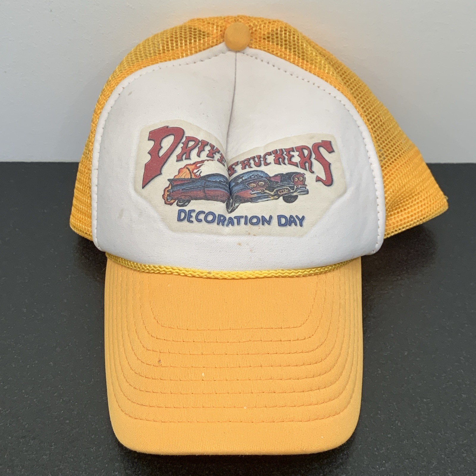 Vtg Drive-By Truckers Hat Decoration Day 2003 Trucker Cap Yellow Rope Wes Freed