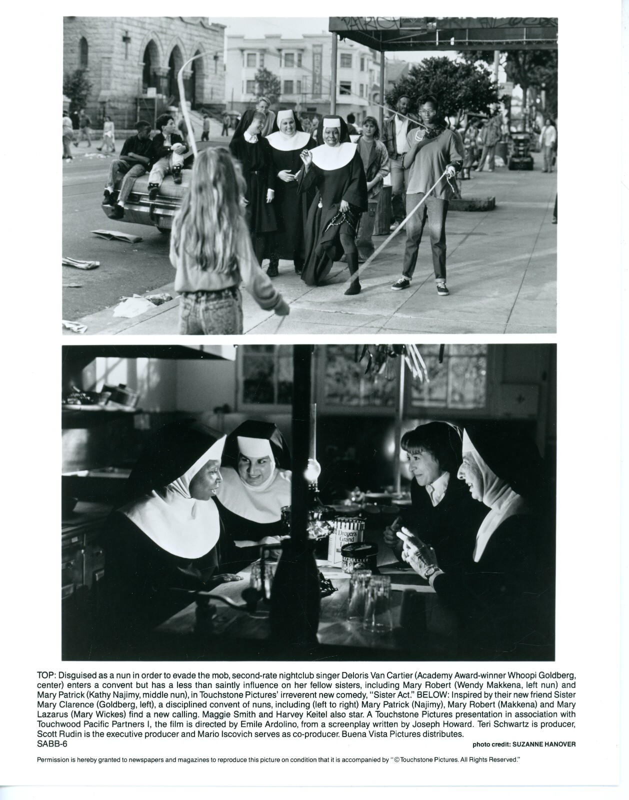 Sister Act (1992) 8×10 black & white photo #6