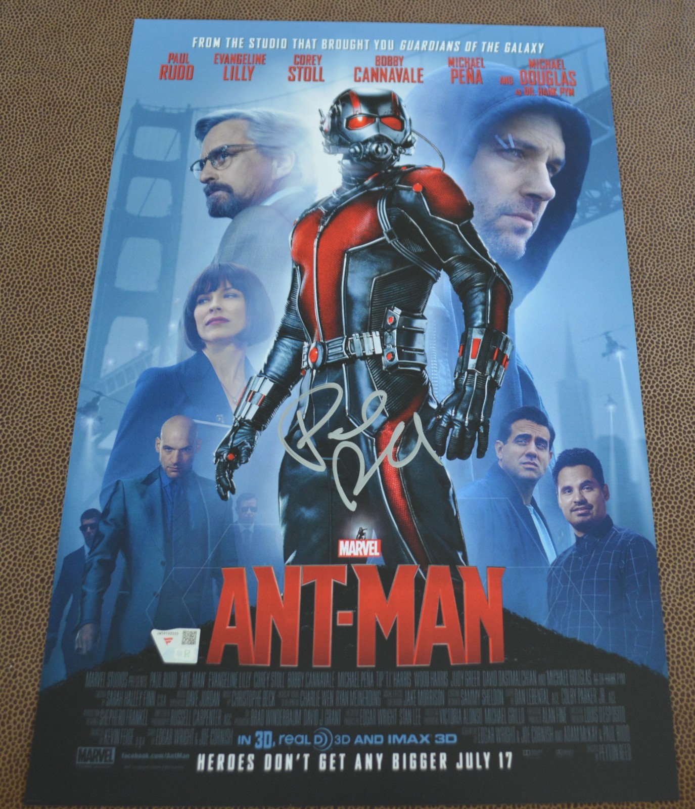 Paul Rudd Autographed Ant-Man 11×17 Movie Poster Fanatics Authentic