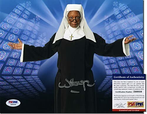 WHOOPI GOLDBERG Hand Signed 10×8″ Photograph – “Sister Act” – PSA DNA
