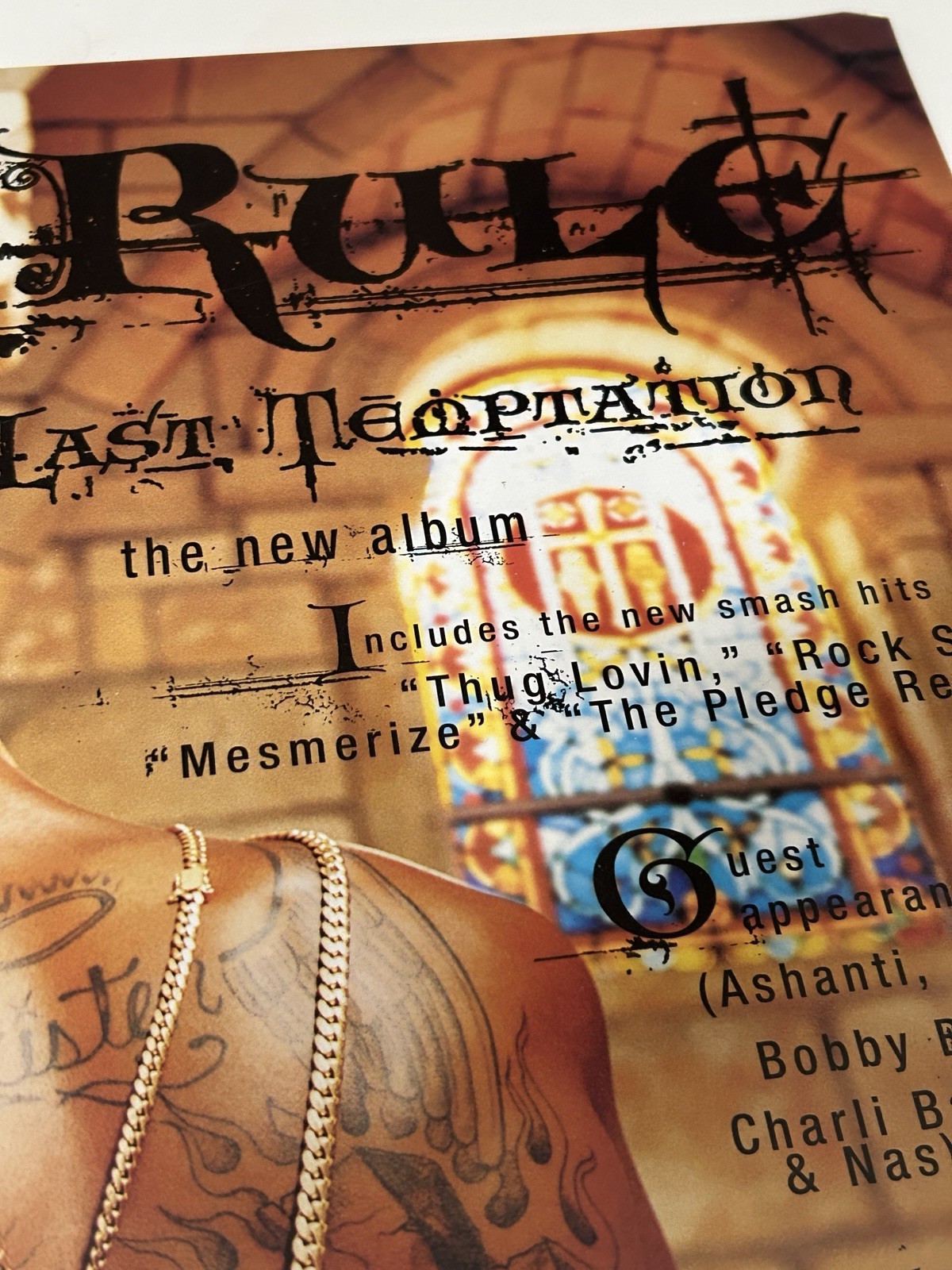 Ja Rule The Last Temptation 11″ x 17″ Promo Static Cling Poster Hip Hop Rap 90s