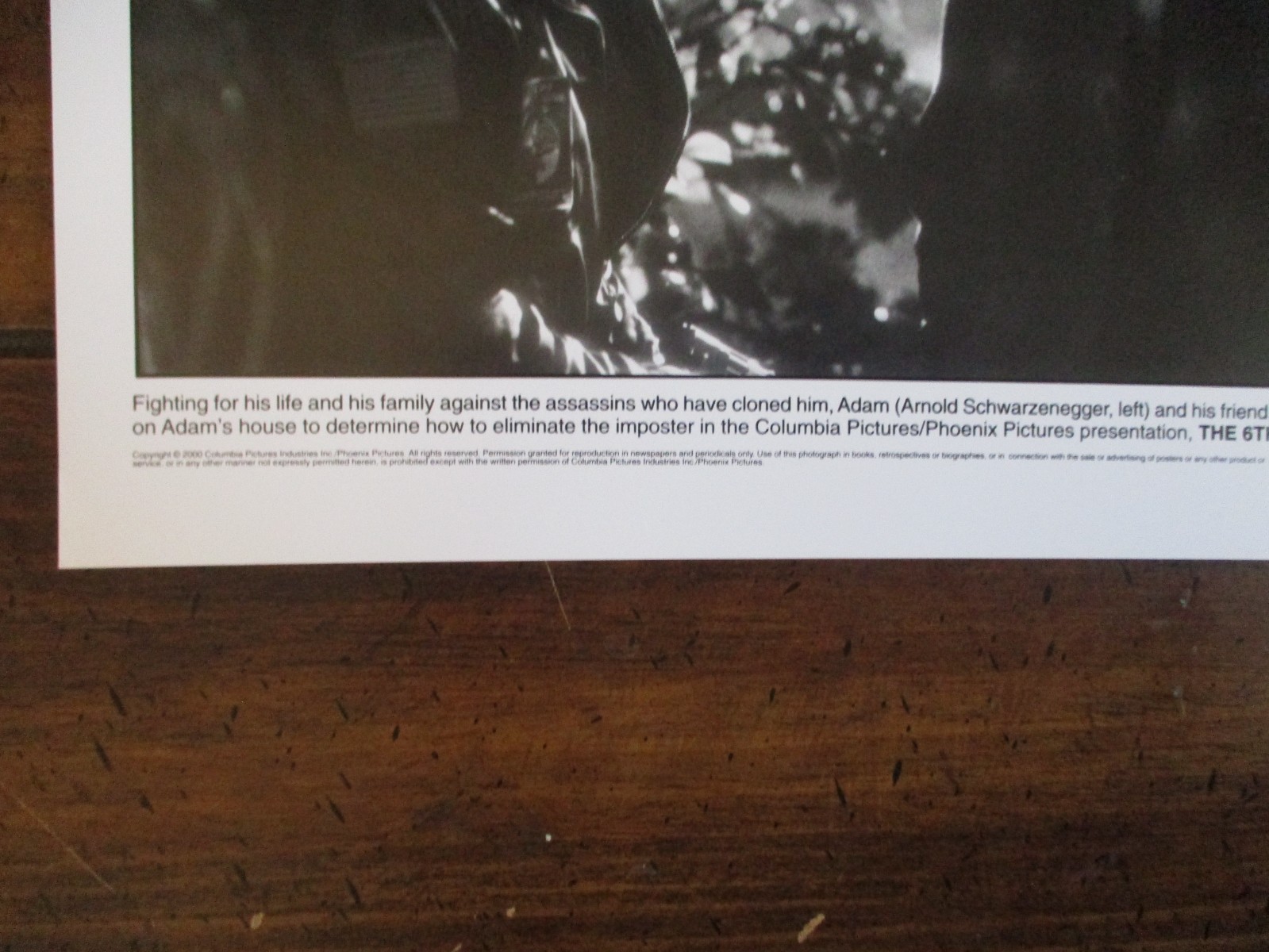 Michael Rapaport/Arnold Schwarzenegger(THE 6TH DAY)2000 10 x 8 Black/White Photo