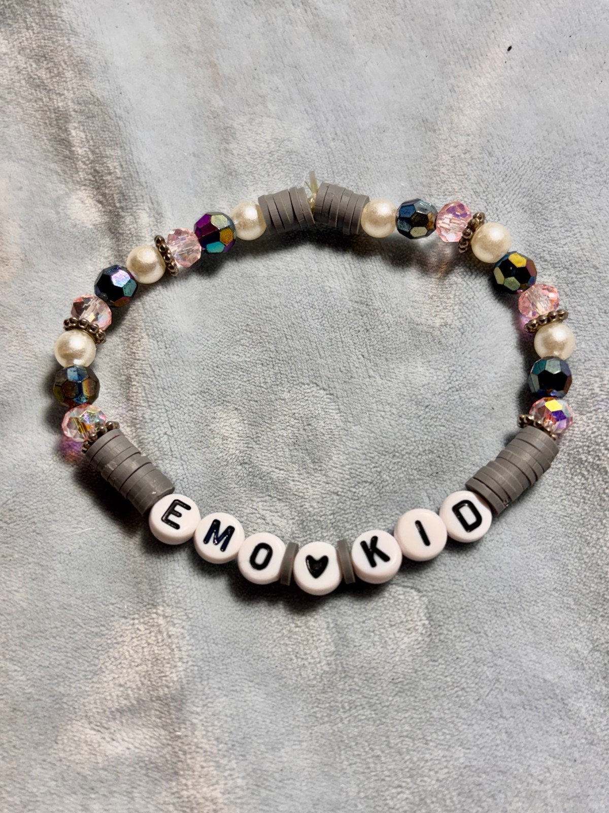 Emo Kid Beaded Bracelet: Y2K Nostalgia, emo friendship bracelet