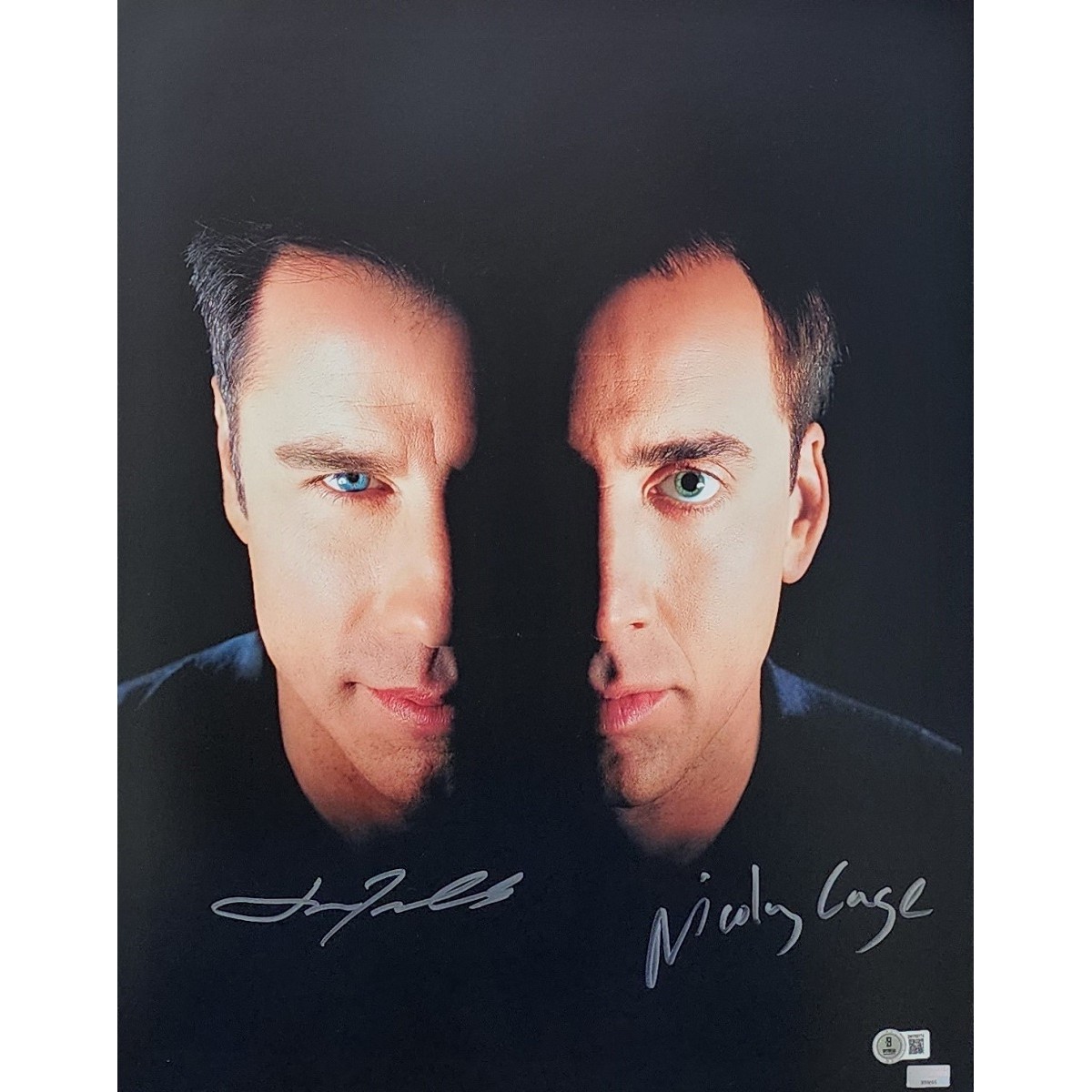 Nicolas Cage and John Travolta Signed Photo #1 (16×20)