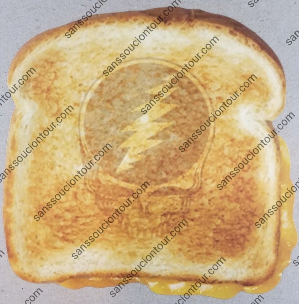 Grateful Dead – Stealie Grilled Cheese from the lot sticker – 6 inch, JGB, SYF