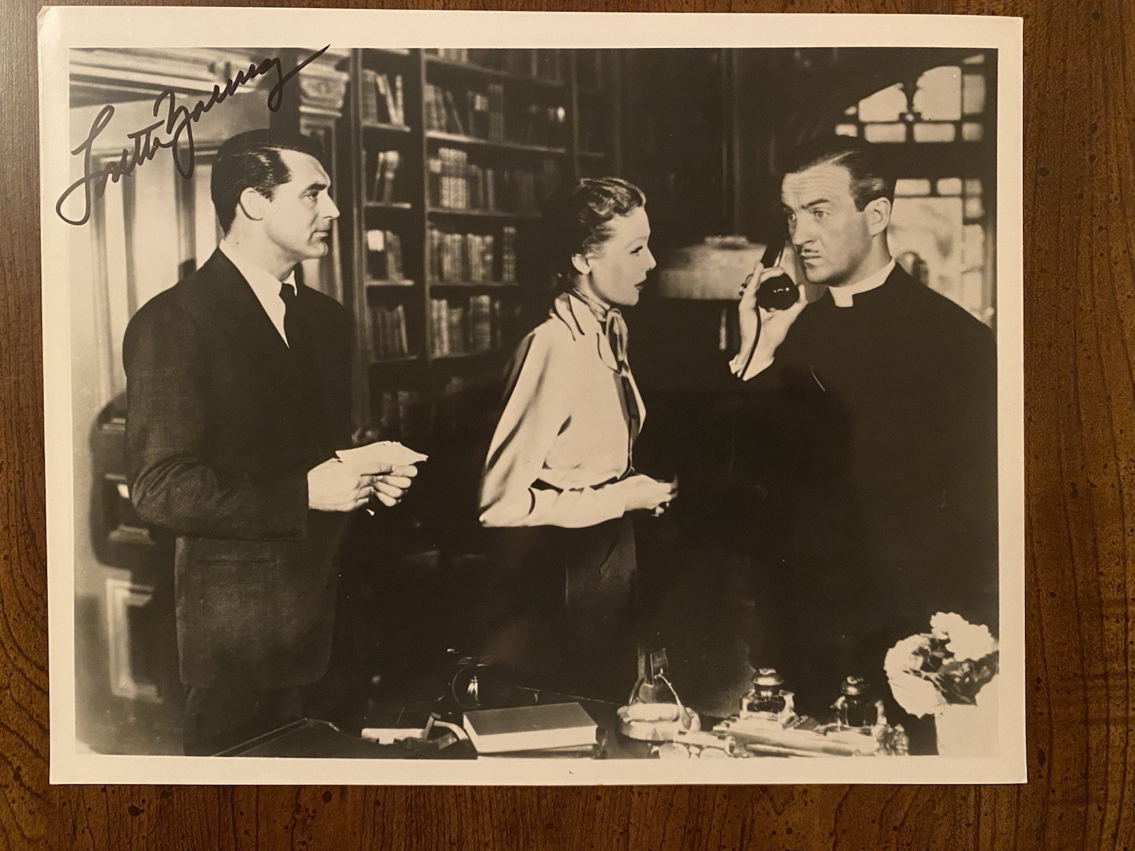 Loretta Young Signed Autographed Photo With COA The Bishop’s Wife Trio