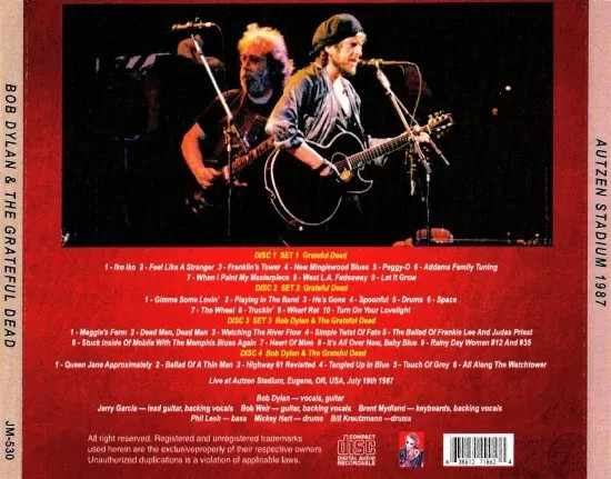 BOB DYLAN & THE GRATEFUL DEAD 「AUTZEN STADIUM 1987」4CD