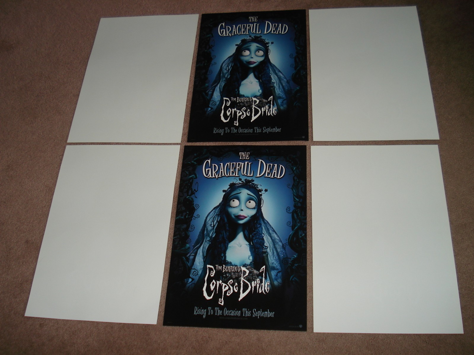 THE NIGHTMARE BEFORE CHRISTMAS 30th O/S & 6 CORPSE BRIDE Mini-Posters~Tim Burton
