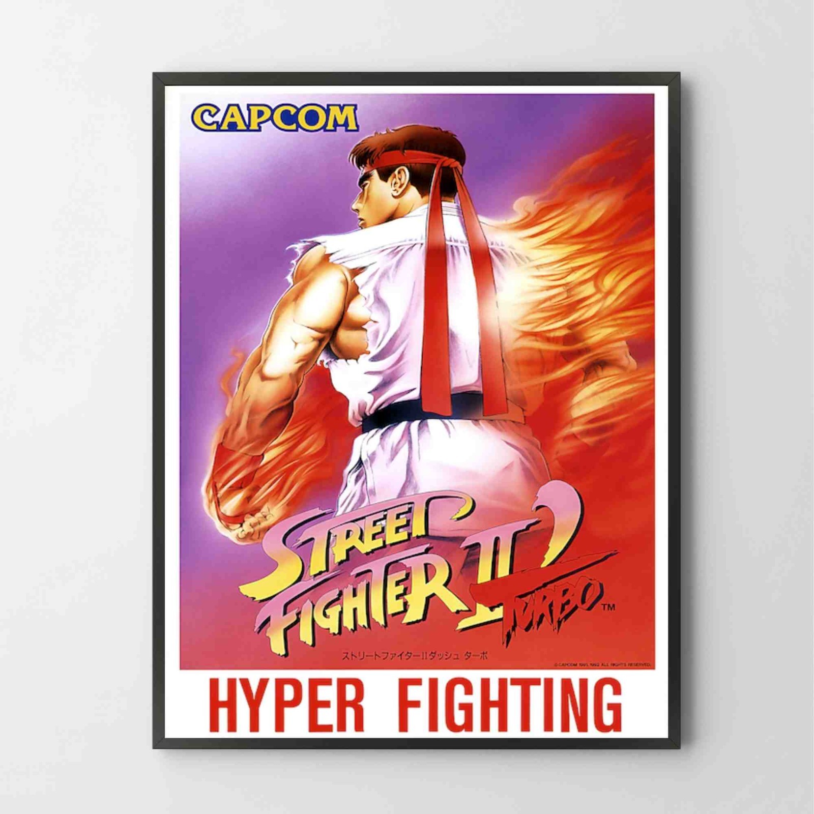 Poster Street Fighter II Turbo Hyper Fighting Arcade Glossy Unframed Print A1128
