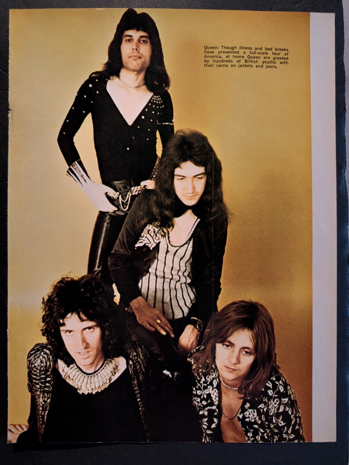 Queen 1974 Pinup 8.5″ x 11″ Taken From Circus Magazine Freddie Mercury Brian May