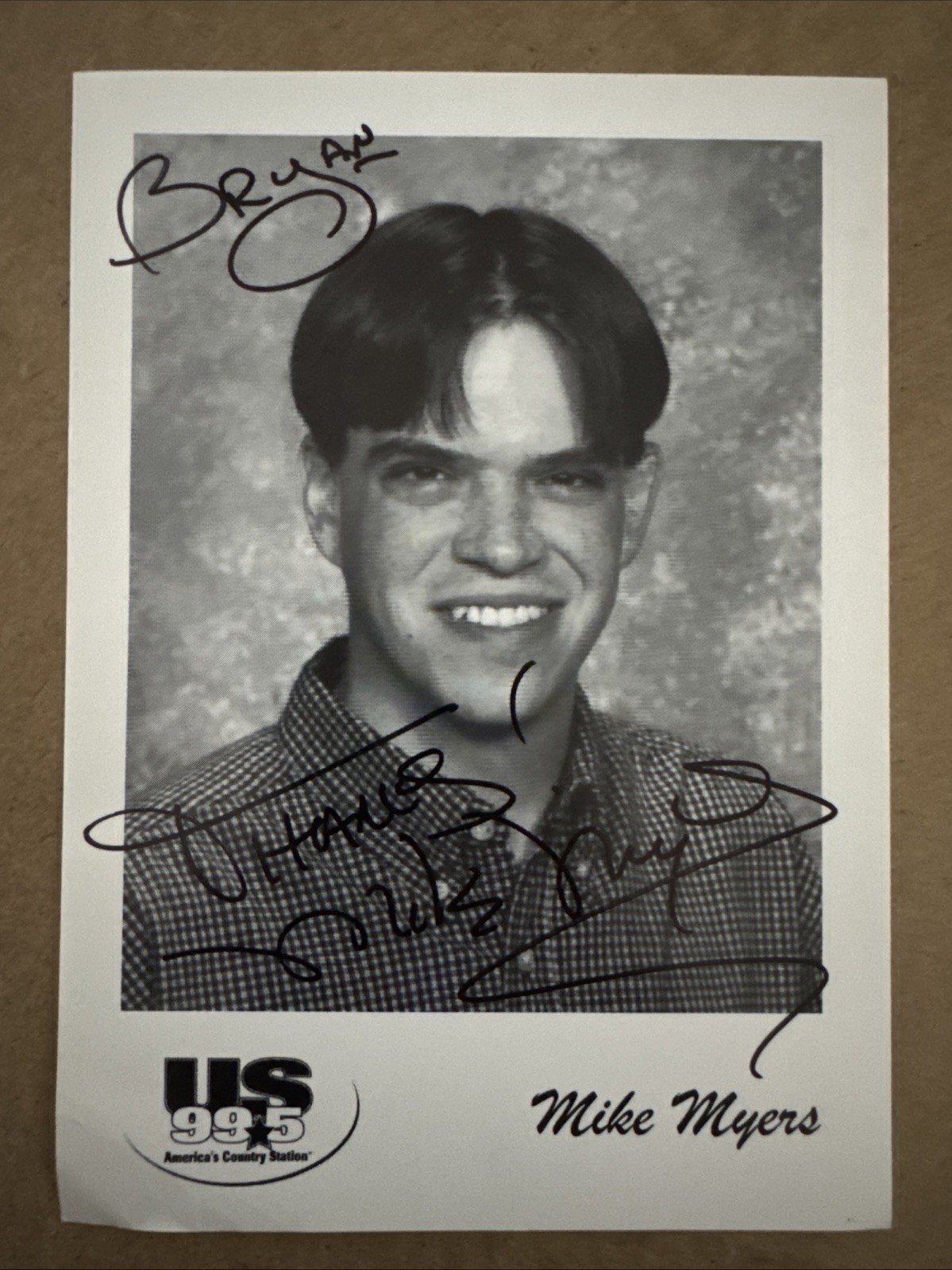 MIKE MYERS US 99.5 Country DJ Autographed Signed 4×6 Press Photo