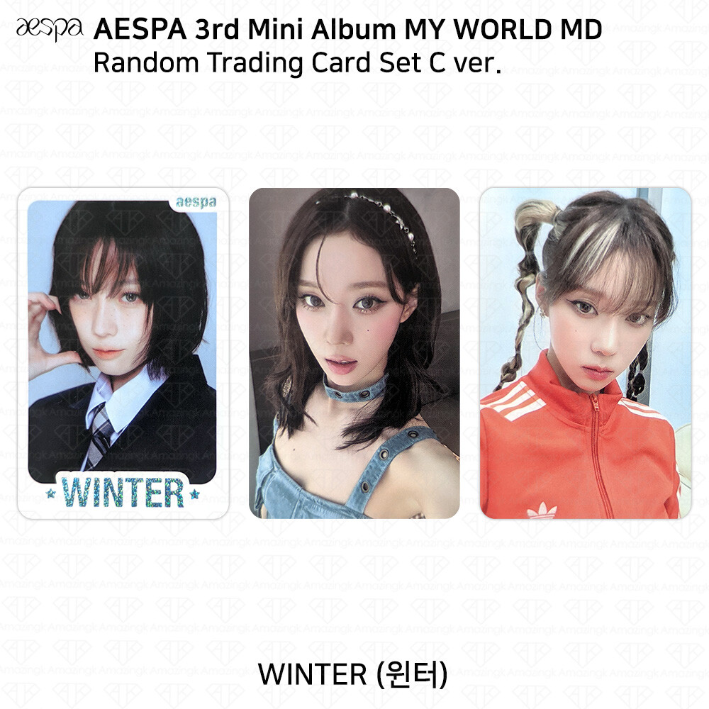 Aespa Official MD MY WORLD Random Trading Card Set C Ver Photocard Karina Winter